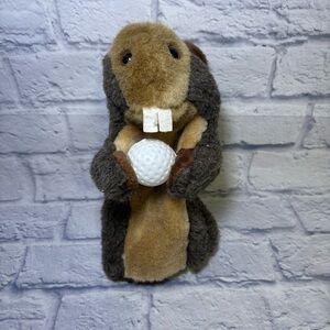 Caddyshack Plush Gopher Golf Club Head Cover Groundhog Golfing Golf Course
